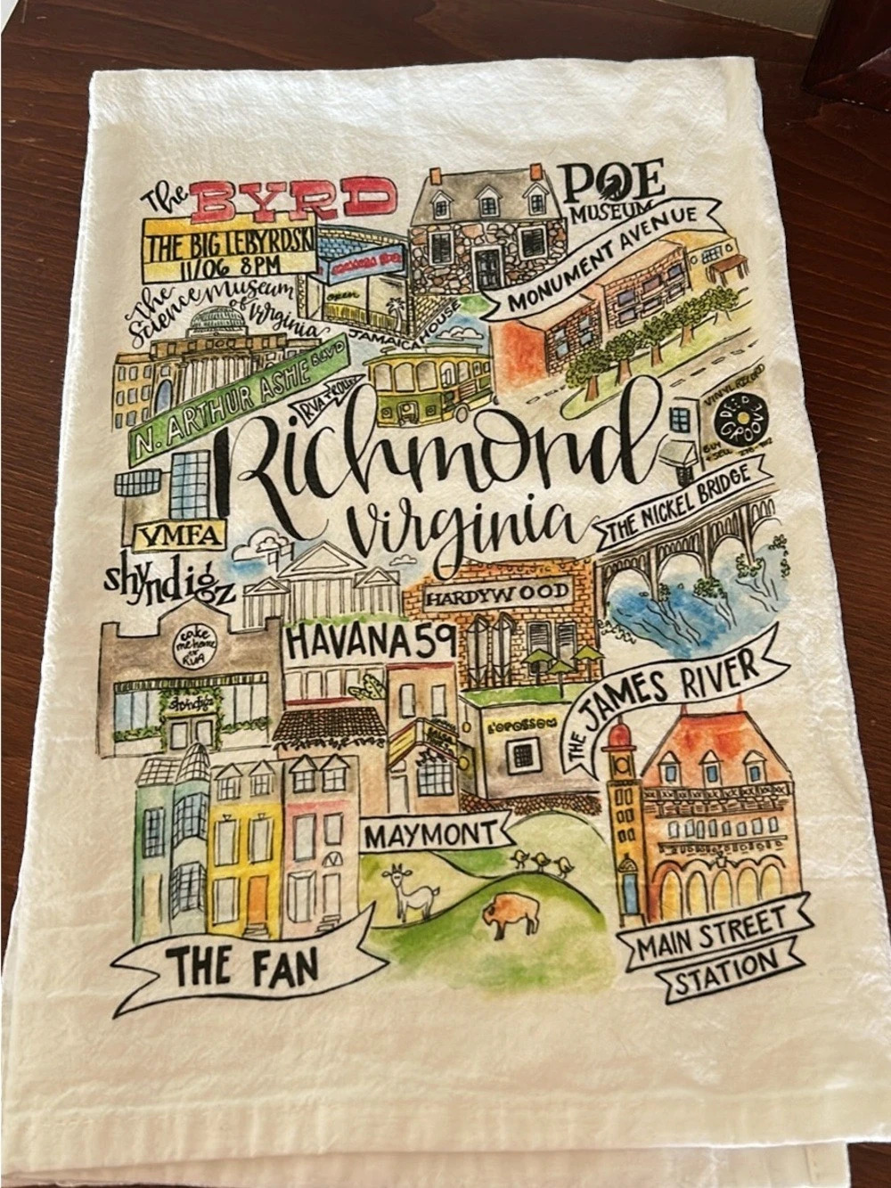 NWOT Richmond Virginia Kitchen Tea Towel